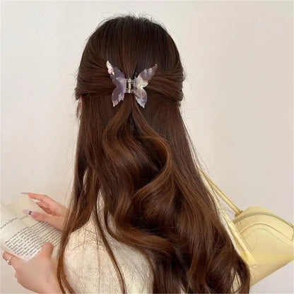 Three Dimensional Butterfly Acetate Hair Clip Lightweight - Smarsty