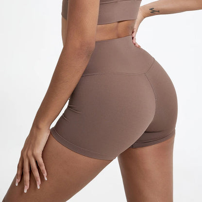 Hearuisavy Running Sports Shorts Women Buttock Lift Gym Leggings Women Cycling Slim Fit Workout Shorts High Waist Yoga Shorts - Smarsty