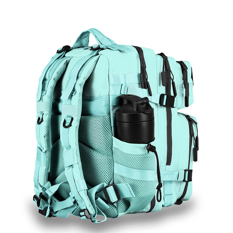 35L Tactical Backpack for Women Men Molle Outdoor Travel Camping Hiking Bag Sports Weekend Athlete Gym Rucksack Dual Cup Holders - Smarsty