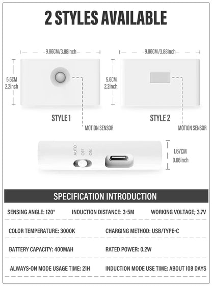 Intelligent Wooden Magnetic LED Night Light for Safety - Smarsty