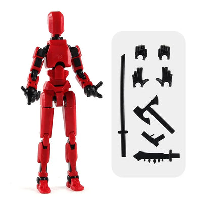 DIY Luminous T13 Multi-Jointed Movable Shapeshift Robot 3D Printed Mannequin Lucky robot and dog Action Figures Toys kids Gifts - Smarsty