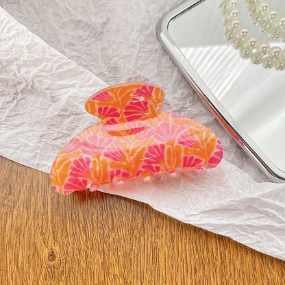 Vintage Floral Hair Claw Clip Elegant Colorful Design - Smarsty