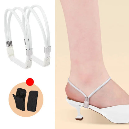 High Heels Shoes Band Anti-loose for Women Diamond Shoelaces Anti-drop Heel Straps Belt Drill Elastic Fixing Belts Rhinestone - Smarsty