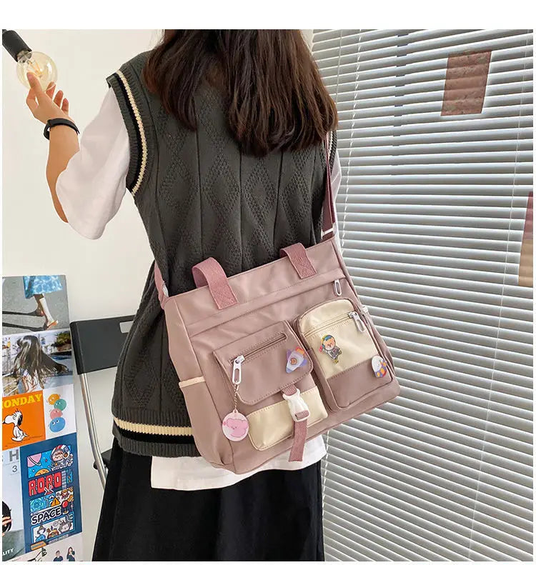 Waterproof Nylon Shoulder Bag For Women Crossbody Tote - Smarsty