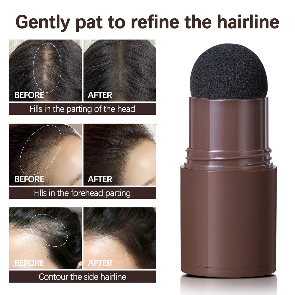 Hairline Shadow Powder Hair Waterproof Hairline Root Cover Up Natural Black Brown Eyebrow Contour Stick Repair Fill in Hair Tool - Smarsty