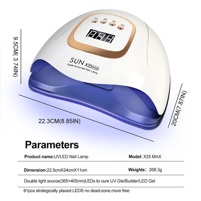 81LED UV Nail Lamp with Timers and Auto Sensor - Smarsty