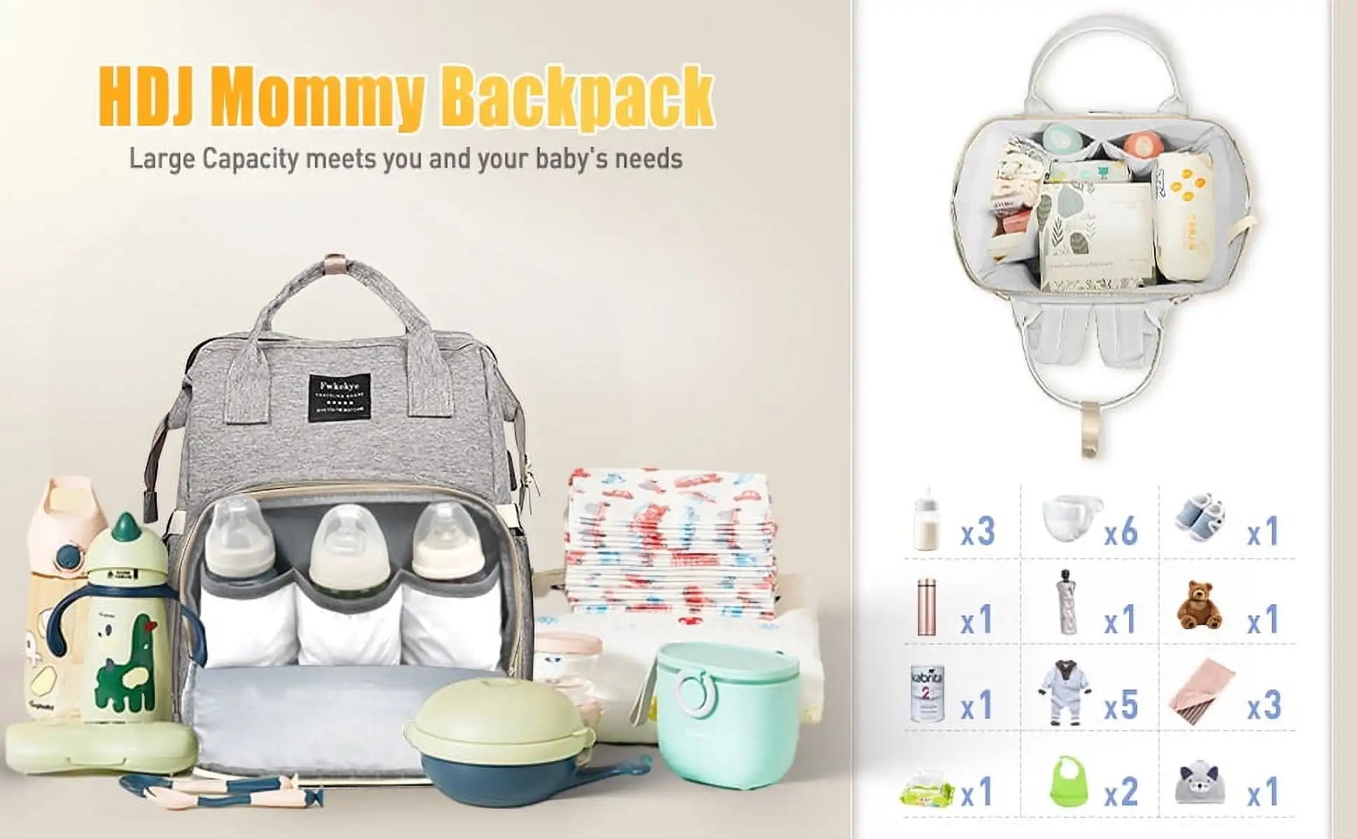 Diaper Bag Mummy Backpack Large Capacity Bag Mom Baby Multi-function Waterproof Outdoor Travel Diaper Bags For Baby Care