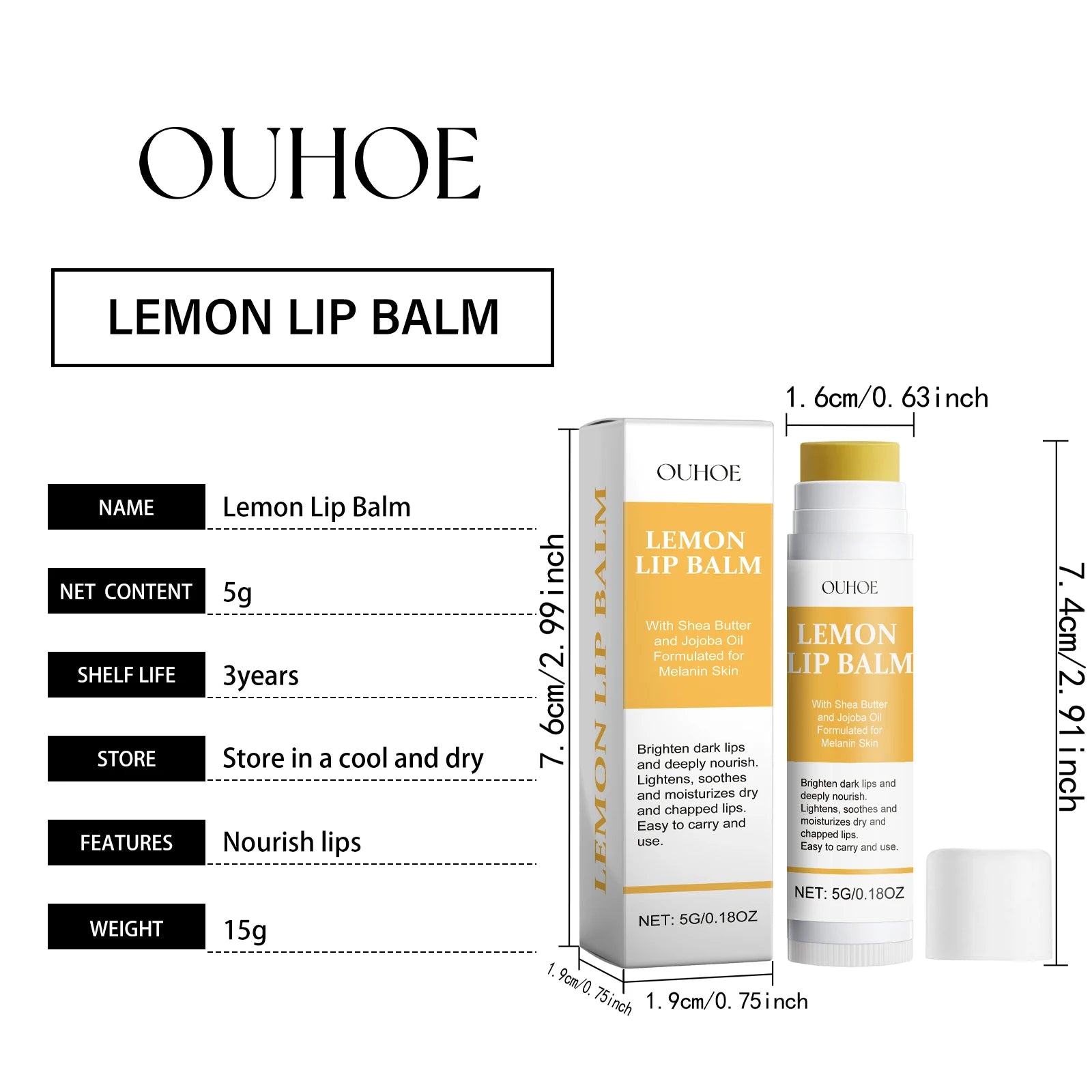 Lemon Ginger Lip Balm for Nourished Smooth Lips - Smarsty