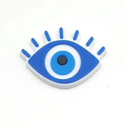 Evil Eye Shoe Charms for Crocs Accessories Blue Eyeball Monster Badge Women Buckle Kids Pins Decoration Jeans Shoes Accessories - Smarsty