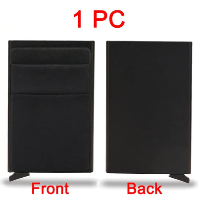 Rfid Credit Card Holder Men Thin Slim Mini Minimalist Wallets Luxury Metal Bank ID Cardholer Case Wallet for Men Carteras Choice - Smarsty