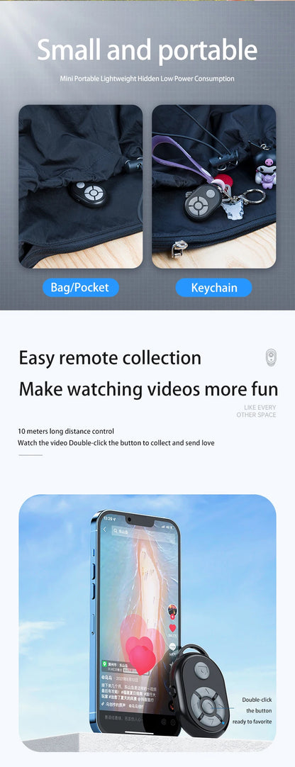 Bluetooth Selfie Stick Remote for iPhone and Android - Smarsty