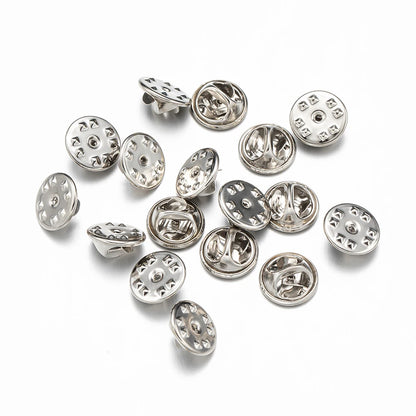 100Pc Metal Locking Pin Backs Secure Brooch Bases Pack - Smarsty