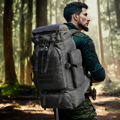 80L/100L  Mountaineering Bag Climb Bag Tactical Backpacks Large Backpack Outdoors Hiking Camping Travel Bags - Smarsty