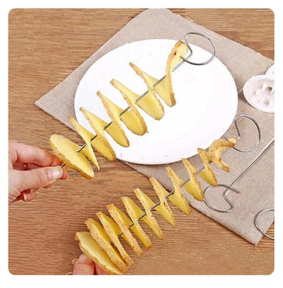 Whirlwind Potato Spiral Cutter Potato Tower Making Machine Vegetable Slicer Creative Vegetable Tools Kitchen Accessories Gadgets by Smarsty