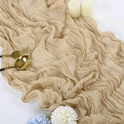 Gauze Table Runner for Rustic Beach Weddings - Smarsty