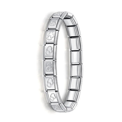 Hapiship Women's Italian Stainless Steel Charm Bracelet - Smarsty
