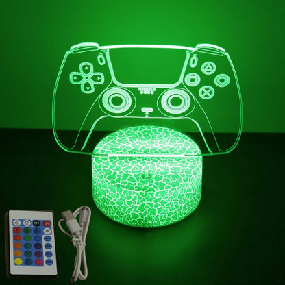 Neon Gamer 3D LED Night Light for Gaming Room - Smarsty