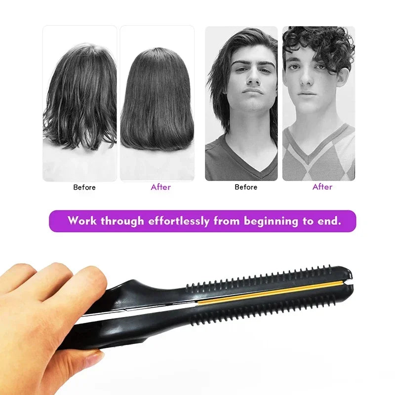 2-in-1 Mini Hair Straightener and Curling Iron for All Hair Types - Smarsty