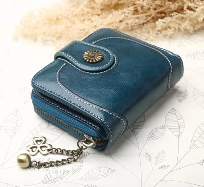 Women Wallets and Purses PU Leather Money Bag Female Short Hasp Purse Small Coin Card Holders Blue Red Clutch New Women Wallet - Smarsty
