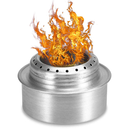 Outdoor Mini Alcohol Stove Aluminum Alloy Alcohol Stove with Lid Outdoor Camping Hiking Backpacking Cooking Stove