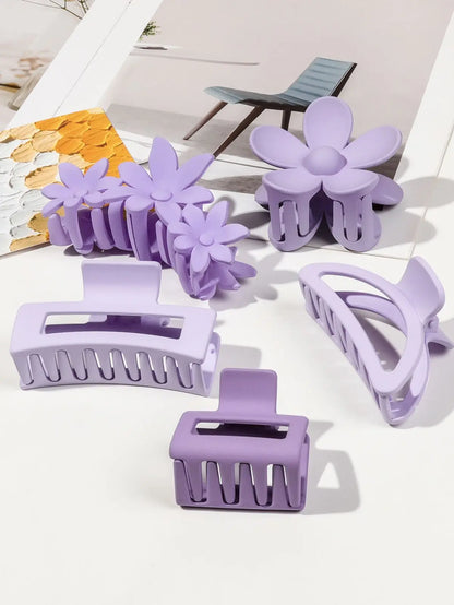 Mixed Color Hair Claw Clips Strong Hold For Curly Hair - Smarsty