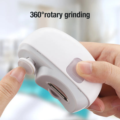 2 In 1 Electric Nail Clippers With Safety Light - Smarsty