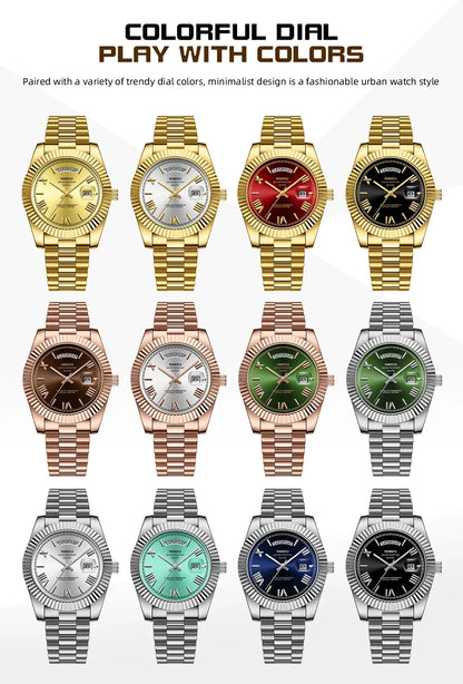 NIBOSI Luxury Stainless Steel Quartz Watch for Men - Smarsty