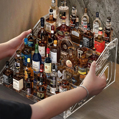 3-7 Tier Transparent Display Rack Stepped Multi-Layer Acrylic Storage Rack Toy Anime Car Model Small Wine Bottle Perfume Storage by Smarsty