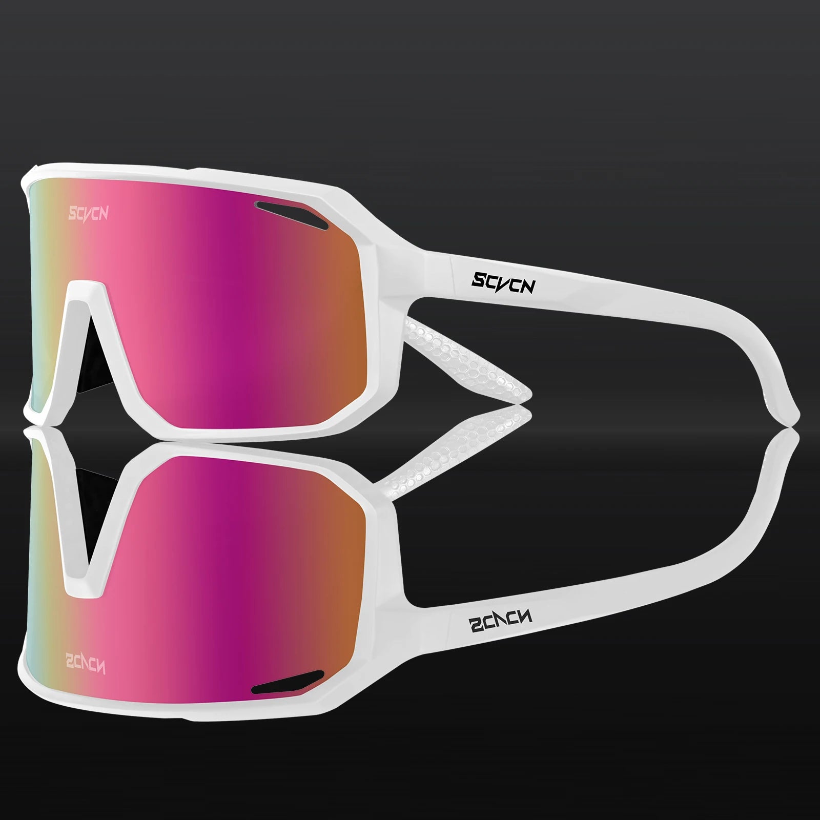 SCVCN Photochromic Cycling Glasses Bike Mountain Bicycle Golf UV400 Sunglasses Sport Protection Glasses for Men Women Baseball