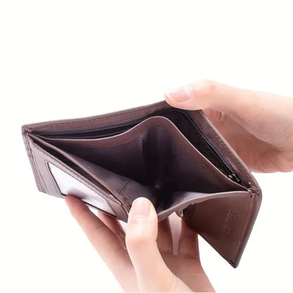 men's wallet Genuine Leather Wallets For Men Coin Purse Vintage Vertical Short  Credit Card Holder Money Bag Men's RFID wallet - Smarsty