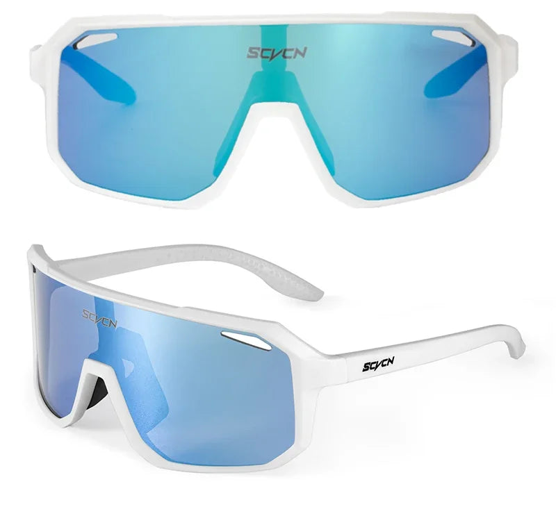 SCVCN Photochromic Cycling Glasses Bike Mountain Bicycle Golf UV400 Sunglasses Sport Protection Glasses for Men Women Baseball