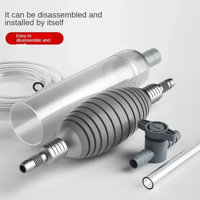 Siphon Pump with Filter Nozzle Fish Tank Water Changer Air Pump Cleaning Accessorie Handheld Aquarium Gravel Cleaner Vacuum Tool - Smarsty