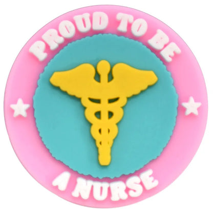 Doctor Nurse Cartoon PVC Shoe Charms Accessories DIY Slipper Sandals Shoe Buckles Pins Hospital Series Shoe Decor Friends Gifts