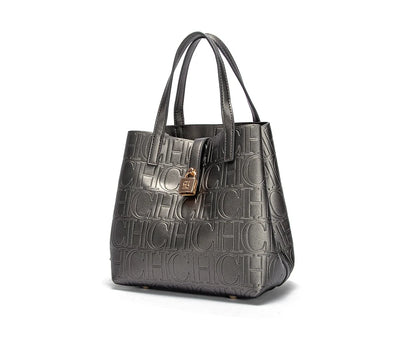 Women Tote Bag Steel Embossed Handheld Casual Purse - Smarsty
