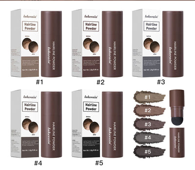 Hairline Shadow Powder Hair Waterproof Hairline Root Cover Up Natural Black Brown Eyebrow Contour Stick Repair Fill in Hair Tool - Smarsty