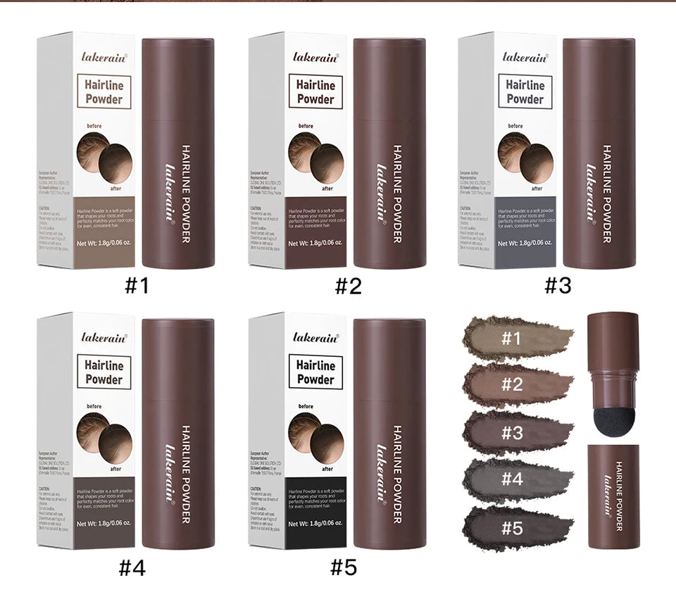 Hairline Shadow Powder Hair Waterproof Hairline Root Cover Up Natural Black Brown Eyebrow Contour Stick Repair Fill in Hair Tool - Smarsty