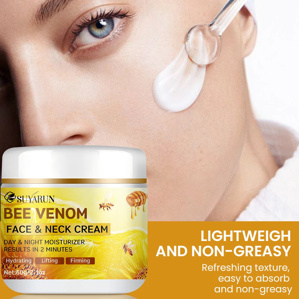 SUYARUN Bee Venom Collagen Anti-Aging Face Cream | Firming Lifting Moisturizer | Wrinkle Reduction | 24H Hydration. - Smarsty