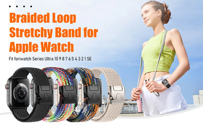 Parachute Straps for Apple watch 10 Band 46mm 42mm 45mm Ultra 49mm 44mm 41mm Braided bracelet correa iWatch Series 9 8 SE 5 6 7 - Smarsty