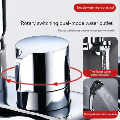 Contemporary Dual Handle Shower Faucet Set with Mixing Valve - Smarsty