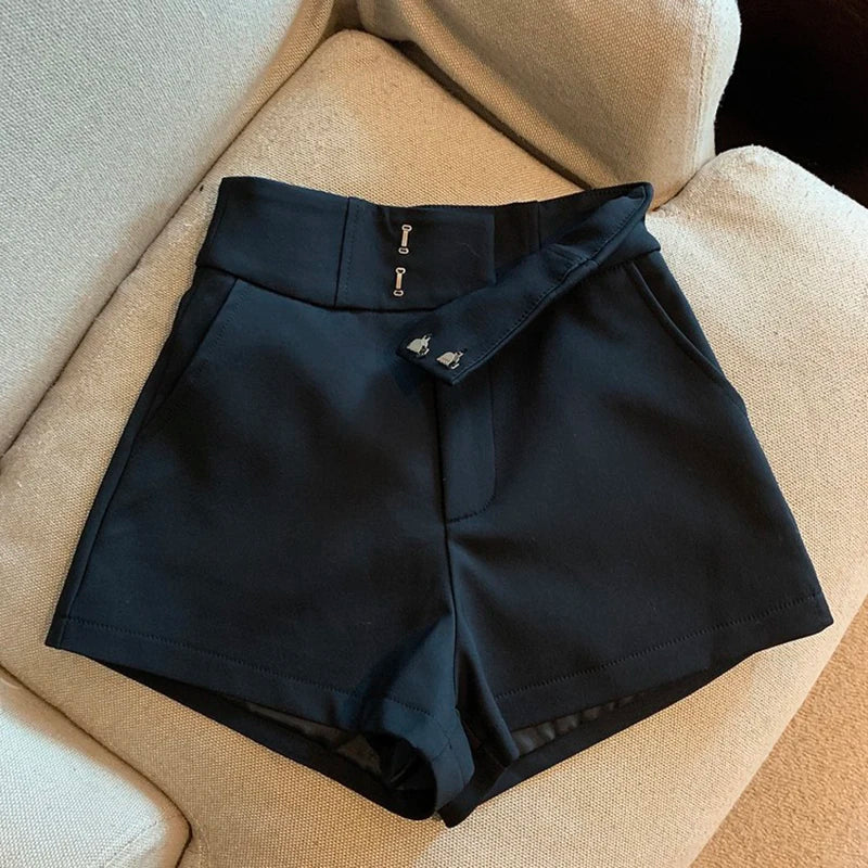 Women Shorts T2 Black Shorts Women Harajuku Elegance High Waisted Shorts A Line Slim Casual Hot Girl Straight Pants Sexy - Smarsty