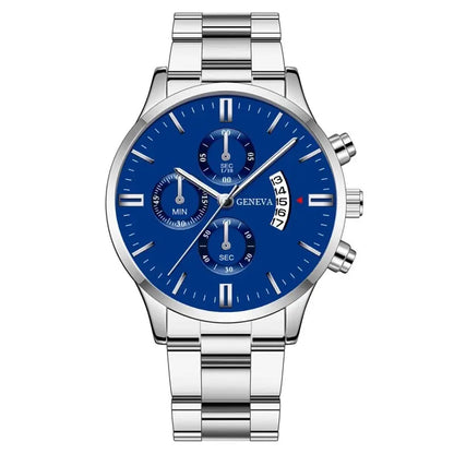 Luxury Silver Stainless Steel Quartz Watch for Men - Smarsty