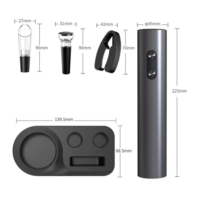 Automatic Electric Wine Bottle Opener for Effortless Cork Removal - Smarsty