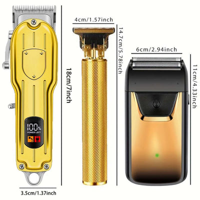 Professional Hair Clippers/Hair Trimmer/Beard Shaver for Men - Cordless Barber Clipper Hair Cutting Kit, Haircut Grooming Kit