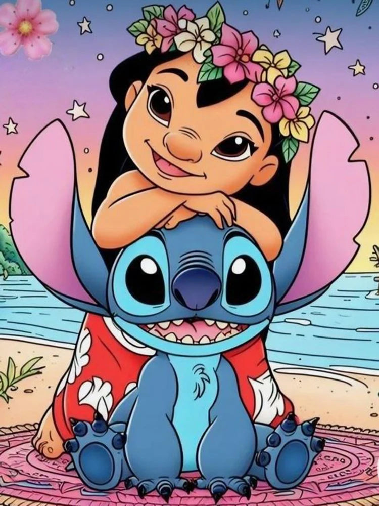 Disney Diamond Painting Kit Lilo Stitch Super Mario Pikachu - Smarsty