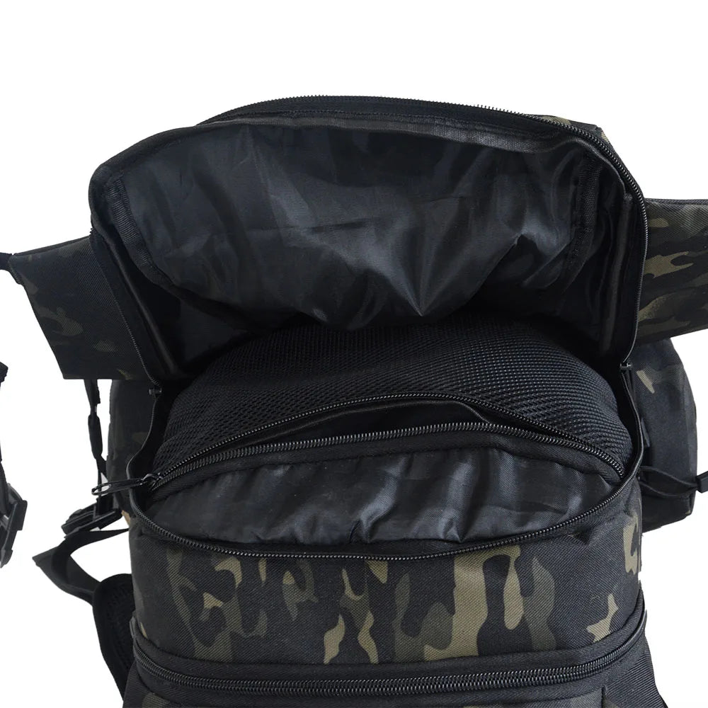 45L Waterproof Fishing Hunting Backpack Outdoor Rucksacks Tactical Sports Camping Hiking Trekking Bags - Smarsty