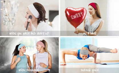 Women Cotton Turban Headband Elastic No Slip Comfort - Smarsty