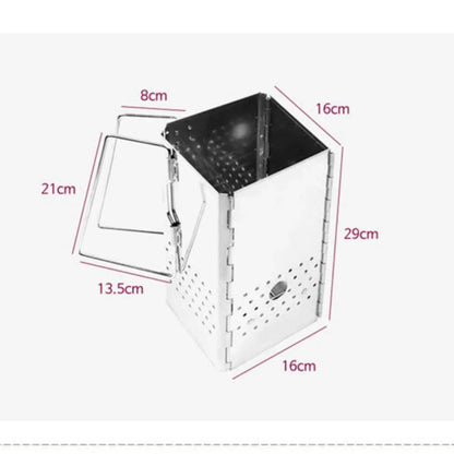 Portable Stainless Steel Charcoal Starter for Easy BBQ - Smarsty