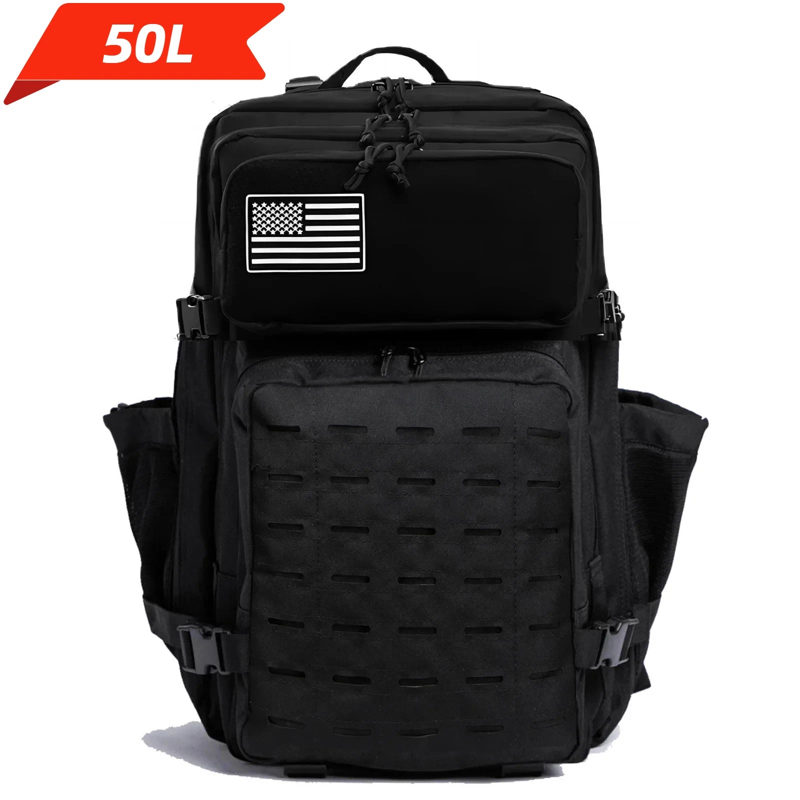 25L/50L Tactical Backpack Bag Hunting MOLLE Backpack GYM For Men EDC Outdoor Hiking Rucksack Witch 2 Bottle Holders - Smarsty