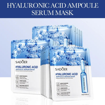 24K Gold Hyaluronic Acid Face Masks for Firming and Moisturizing - Smarsty