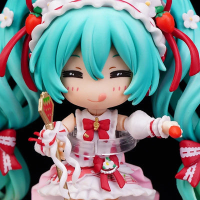 10cm #1939 Hatsune Miku Anime Figure 15th Anniversary Strawberry Miku Action Figure #1940 PVC Collection Model Doll Toys Gift - Smarsty